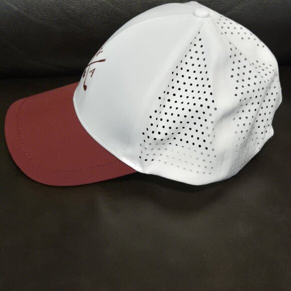 NWOT Rare YoungLA Tee Time Golf Hat Snapback White Burgundy - Picture 3 of 7